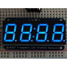 Adafruit display azul de 7 segmentos 4 dígitos con interfaz I2C