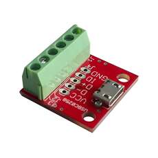 Adaptador microUSB a DIP y terminal tornillo