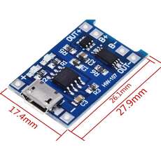 Cargador para batería de litio TP4056 5V-1A
