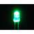 Vista frontal, LED ultrabrillante 3 mm VERDE
