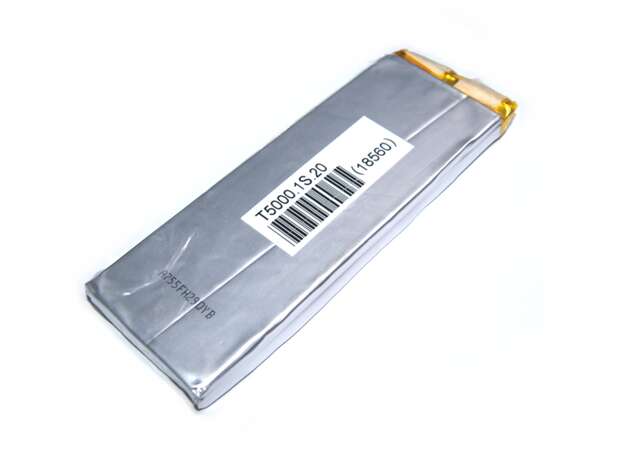 Vista posterior, Batería Lipo 3.7v 5000mAh 1 celda