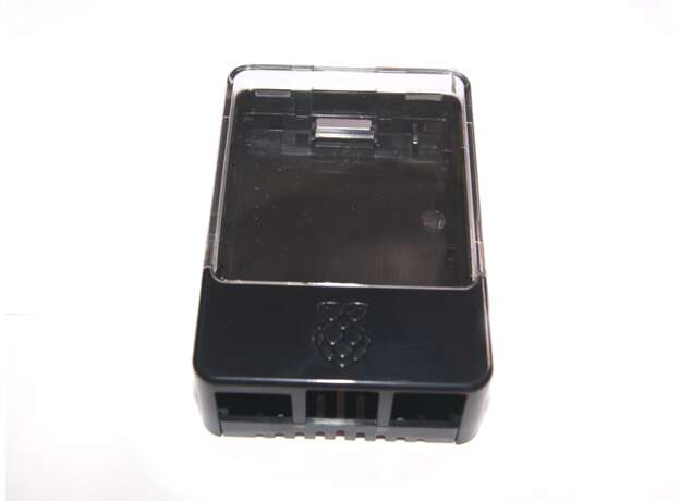 Vista frontal, Case tapa transparente para Raspberry Pi, 2 y 3 Modelo B