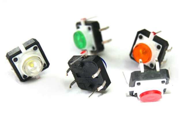 Interruptor iluminado NA LED Rojo
