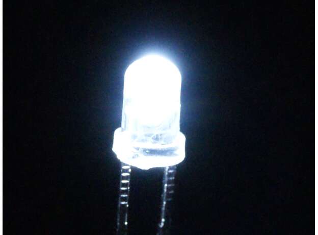 Vista frontal, LED ultrabrillante 3 mm BLANCO