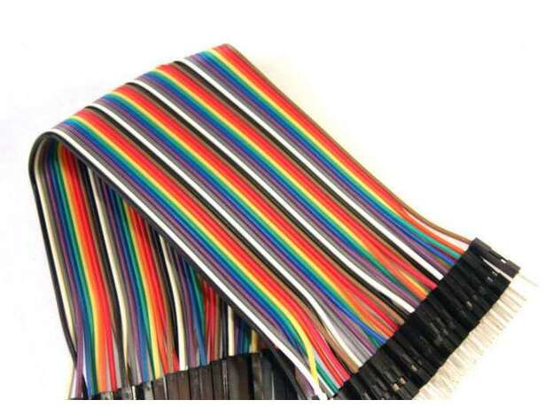 Cables dupont macho -macho 40 unidades 30 cm