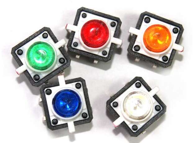 Interruptor iluminado NA LED Azul