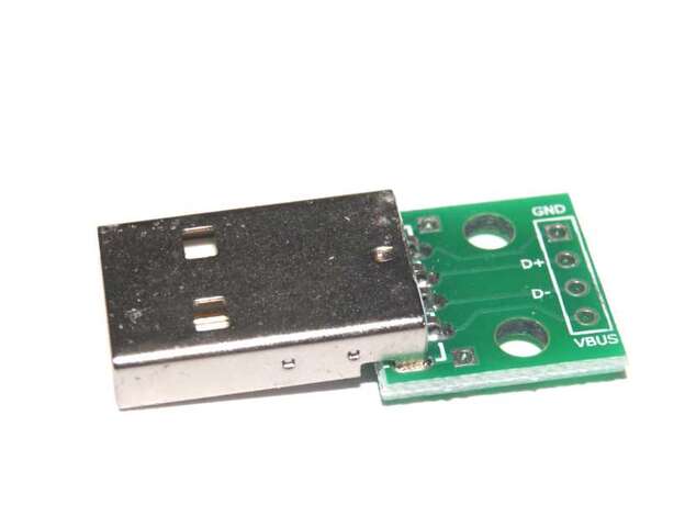 Convertidor USB macho a DIP