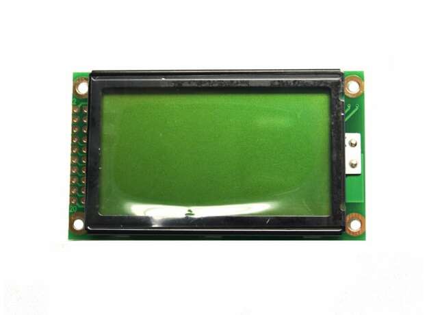 Vista frontal, Pantalla LCD 128x64 KS0108