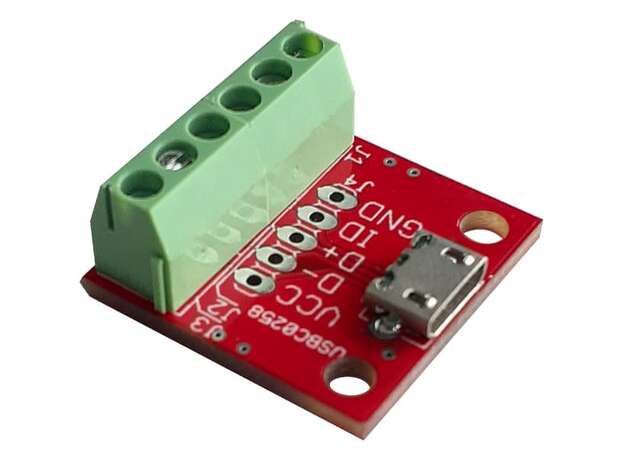 Adaptador microUSB a DIP y terminal tornillo