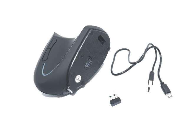 Mouse inalámbrico vertical y recargable
