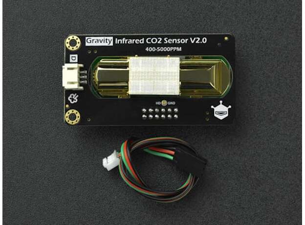 El sensor SEN0219 incluye un cable de conexion para medir dióxido de carbono