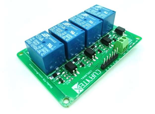 Tarjeta de relevadores 12V 4CH ópticamente aislado