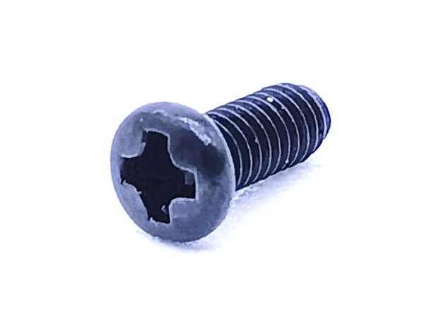 Tornillo Phillips cabeza redonda m2.5 x 6mm color negro