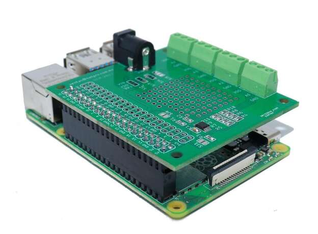 Shield adc ads1115 4 canales 0 a 10v para raspberry