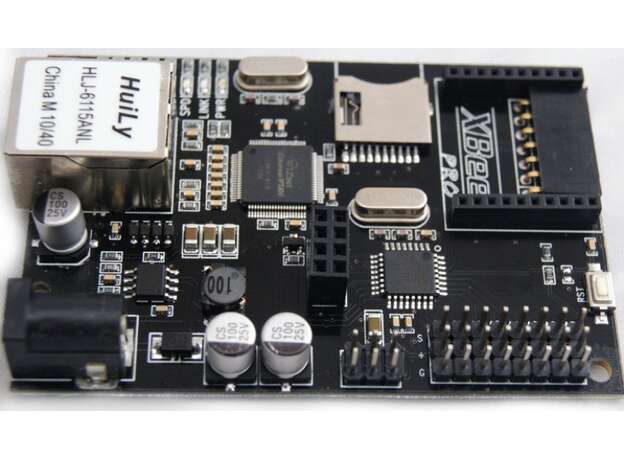 Ethernet Shield W5100 compatible con POE y expansión SD XBee IBOARD