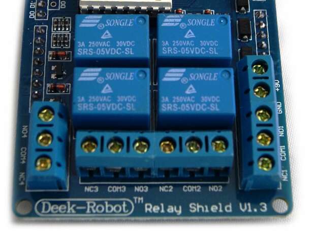 Tarjeta interfaz de potencia Shield 4 Relevadores Xbee compatible
