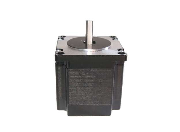 Vista frontal. Motor a pasos NEMA 23 23HS5628 12.6 kg/cm eje tipo D