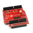 Vista frontal RaspDuino shield Raspberry sin ADC