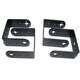Vista frontal parte de kit de soporte y brackets para servomotor